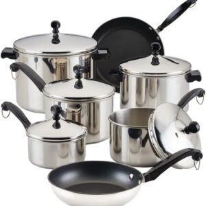 Farberware Classic Stainless Steel 3-Quart Covered Straining Saucepan