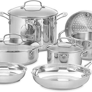 Cuisinart 77-11G Stainless Steel 11-Piece Set Chef's-Classic-Stainless-Cookware-Collection