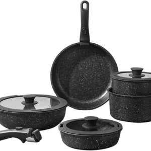 Nonstick Pots & Pans Set with Detachable Handle – Induction Ready