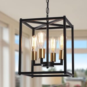 Lantern Pendant Light – 4-Light Gold Chandelier 2025