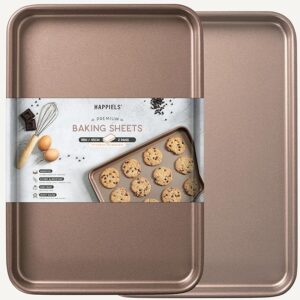 HAPPIELS Nonstick 18-Inch Half Baking Sheet Pan Set of 2