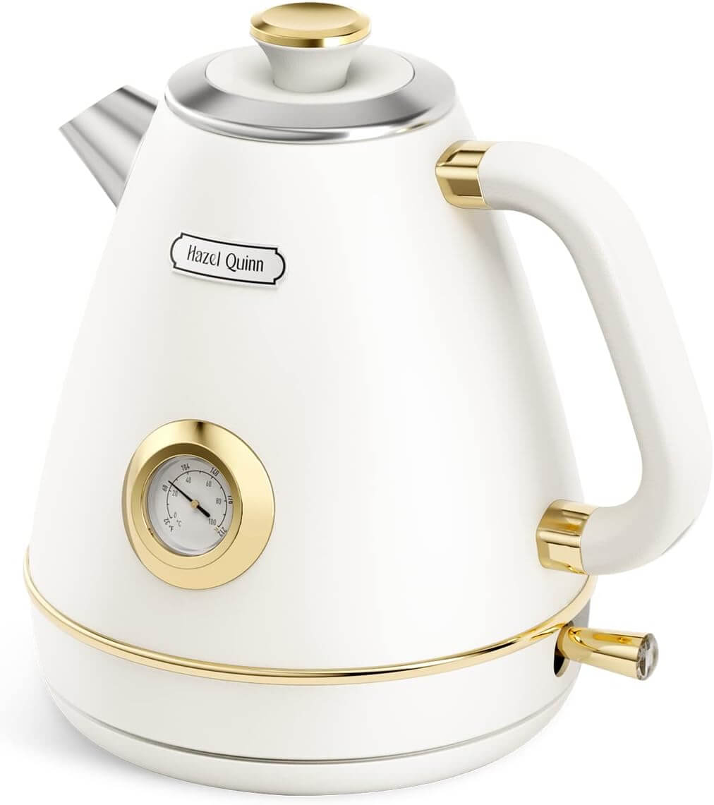 Hazel Quinn Retro Electric Kettle 1.7L Stainless Steel