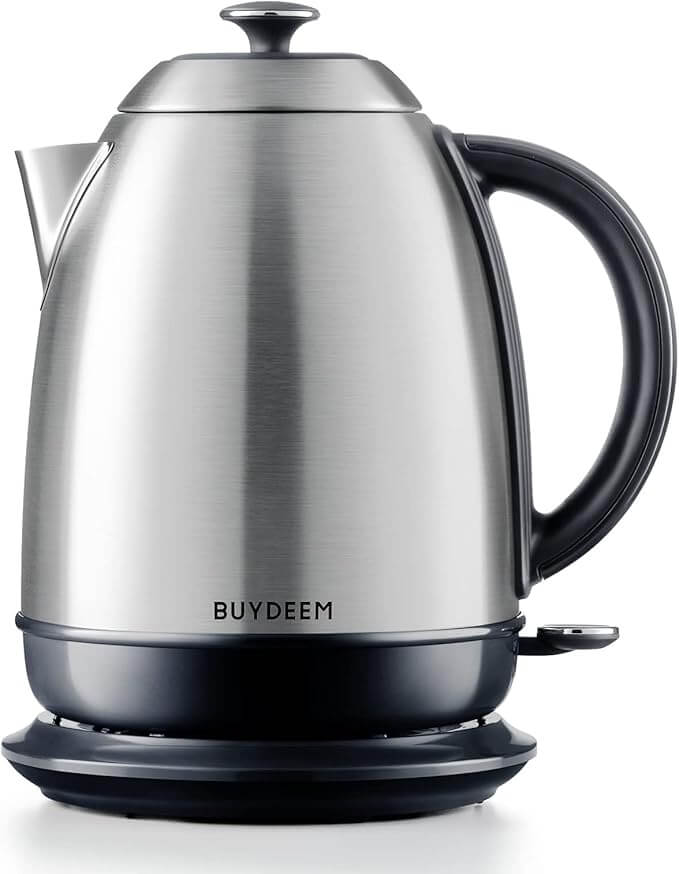 BUYDEEM K640 1.7L Retro Silver – Durable Stainless Steel Kettles