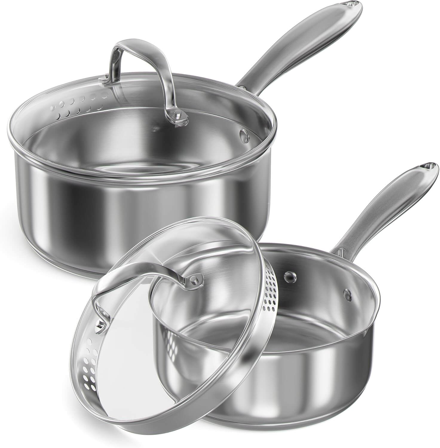 Verel Stainless Steel Saucepan Set