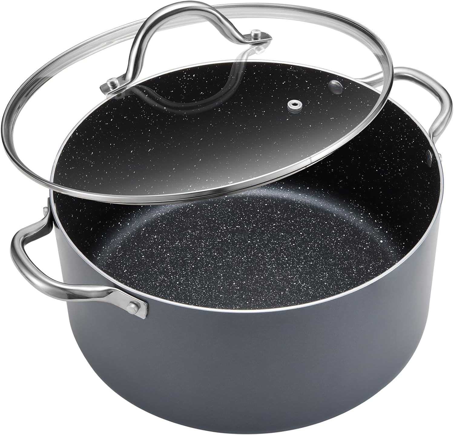 BEZIA 8Qt Cooking Pot – top Non-stick cooking pots, Gray