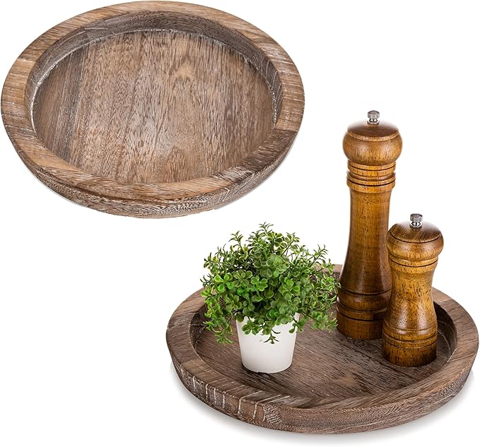 Hanobe Rustic Round Tray Set